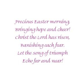 Precious Easter Morning/Cling